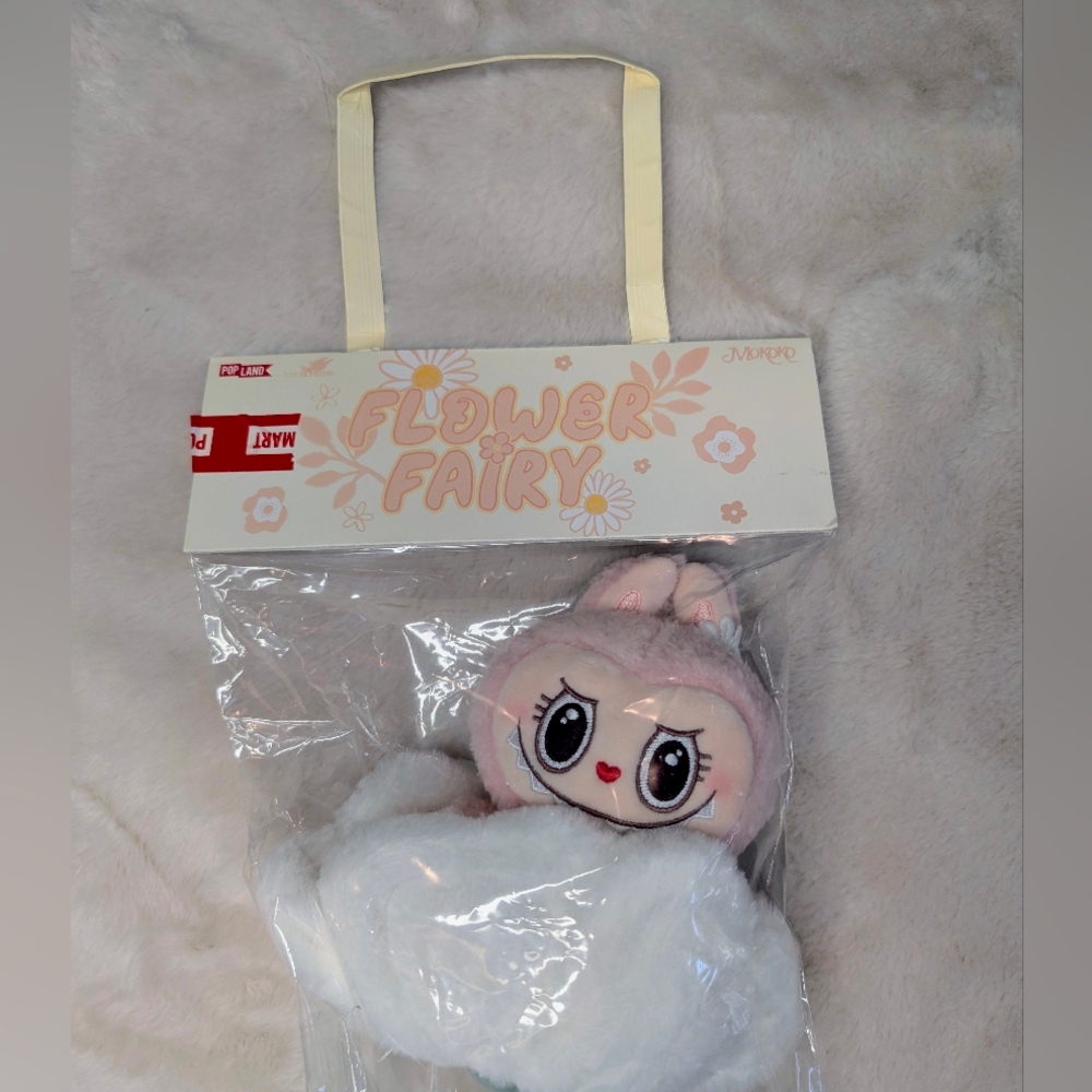 Pop Mart Flower Fairy Mokoko Plush- Pink and White